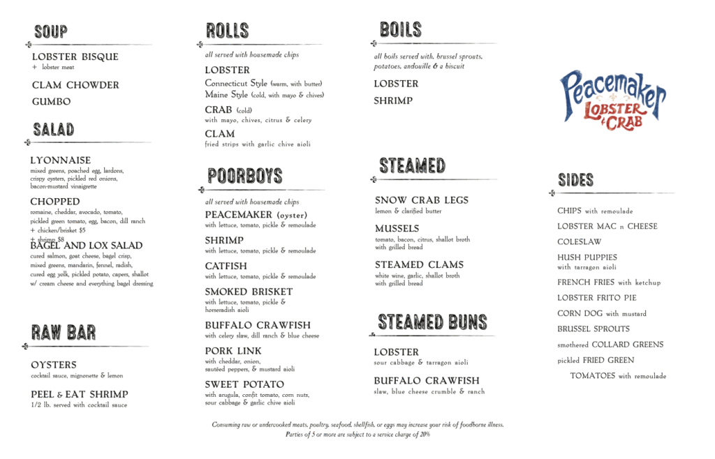 Peacemaker Lobster and Crab